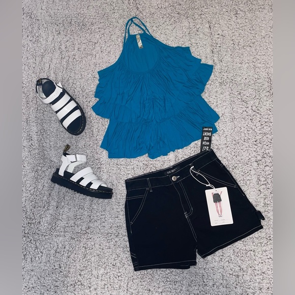 NWT SHORT BLACK SIZE 5/27 MOM SHORT HIGH RISE - Picture 4 of 7